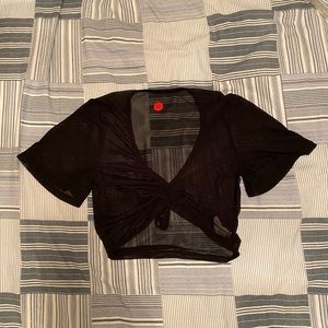 Cropped tie up tee!!